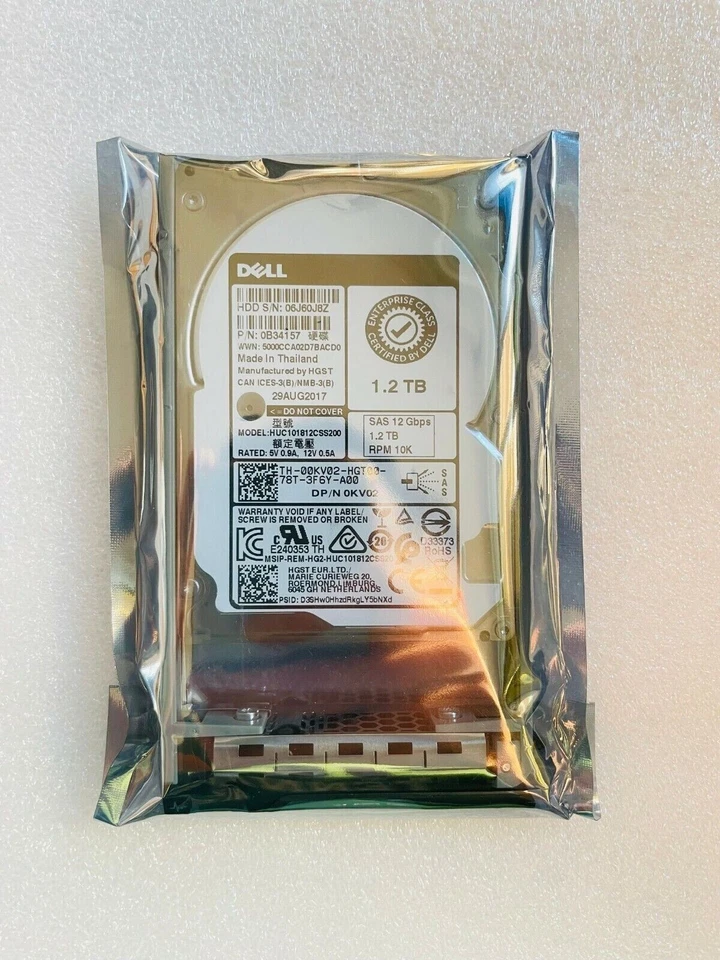 DELL 1.2TB 0KV02 10K SAS 2.5" 12G SERVER HARD DRIVE FOR R610 R620 R630 R710 R720 - Image 3 of 3