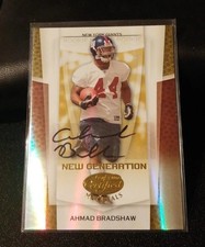 Ahmad Bradshaw 2007 Leaf Certified Gold Auto RC /25 SSP NY Giants SB Champ G-men