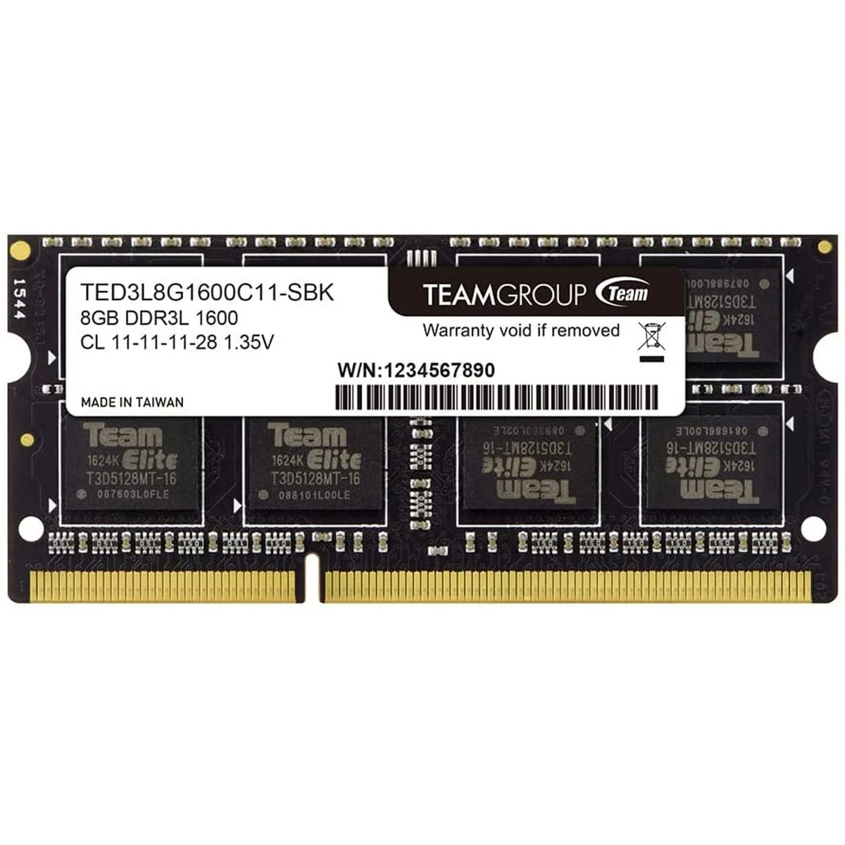 Team Group PC3-12800 (DDR3-1600) 8 GB Computer Memory (RAM) for