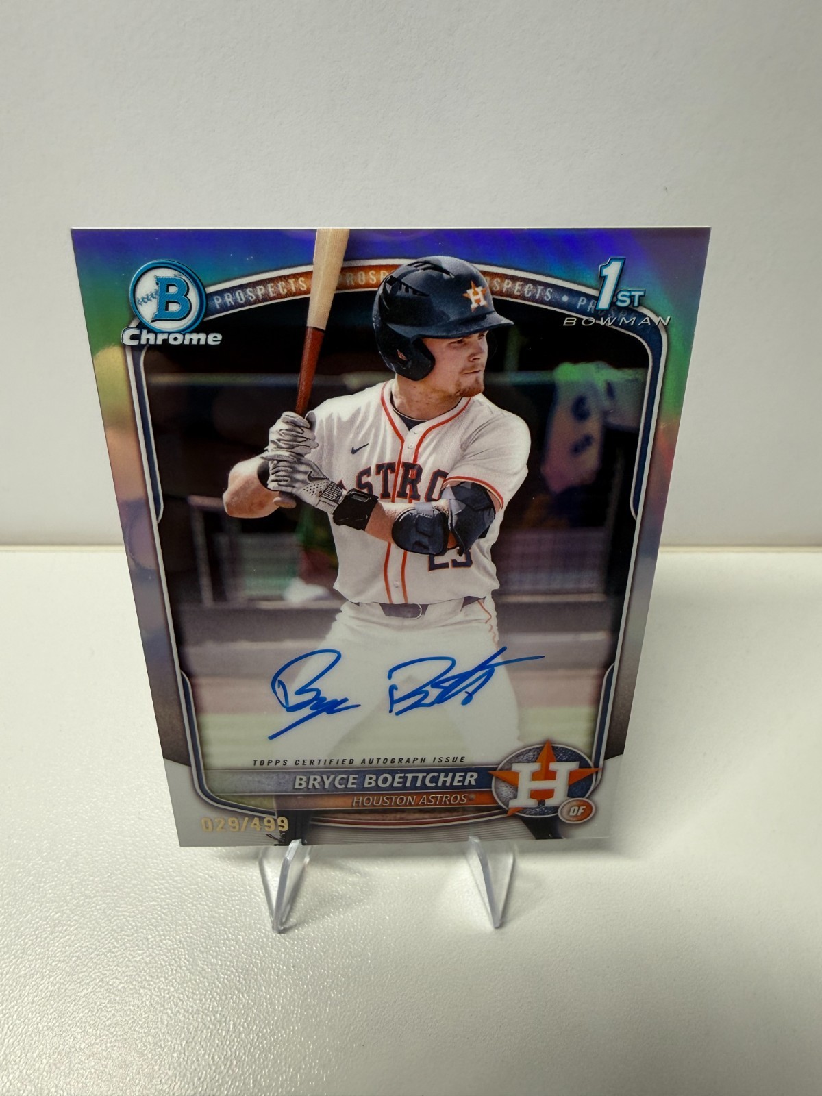 Bryce Boettcher 2025 Bowman Chrome 1st Refractor Auto /499 #CPA-BB Astros