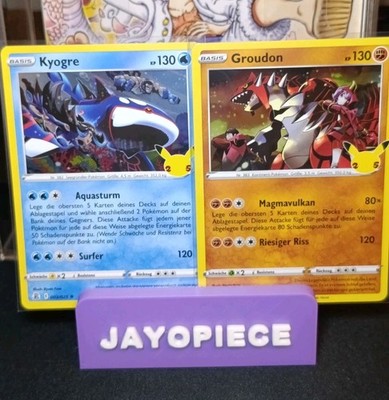 pokémon 25th anniversary Groudon & Kyogre Holo Celebrations Artset