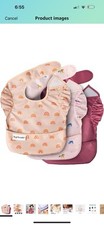 Tiny Twinkle Mess Proof Baby Bibs for Eating - Waterproof