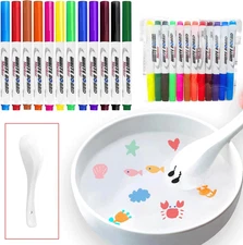 12Pcs Magical Drawing Pen, Water Art Pens with Spoon Magical Water Painting Wate
