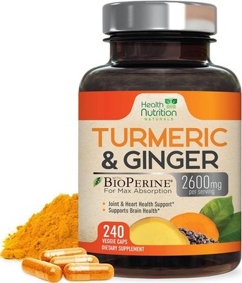 Curcumina De Curcuma Con Pimienta Negra Y Jengibre Bioperine - Hecho En Ee. Uu.