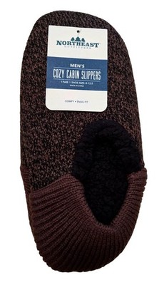 Northeast Outfitter Neo Cozy Cabin Comfy Snug-Fit Slippers Men's Sz 8-12.5 Brown