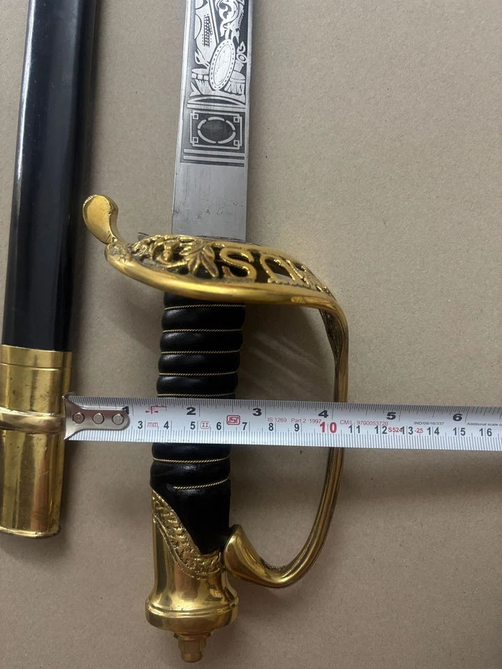 Espada de Caballería Oficiales De Colección EE. UU. Buen Estado Coleccionable Coleccionable Foto 4 de 4