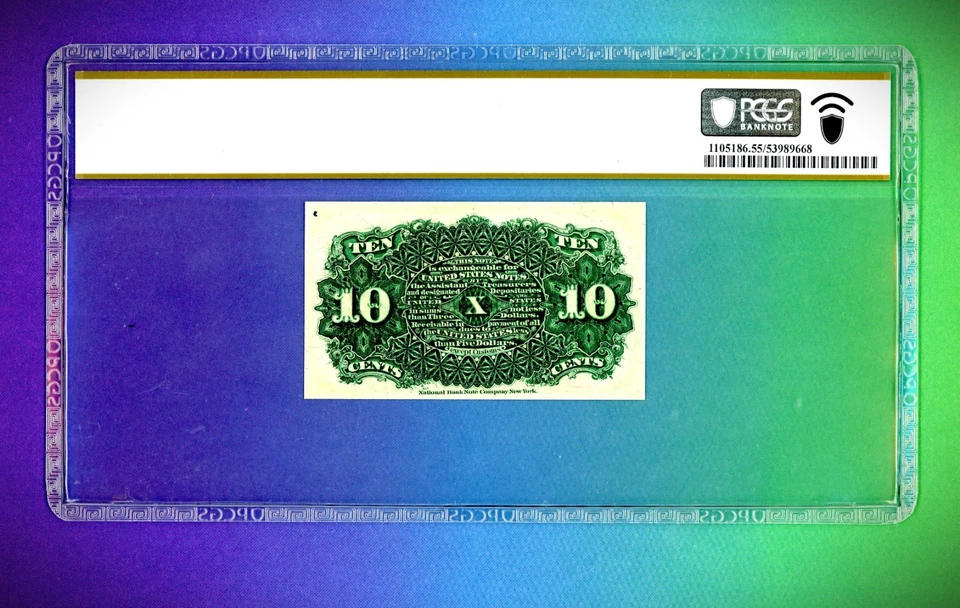 Fr.1261 Fourth Issue 10 Cent Fractional Currency US PAPER MONEY PCGS AU 55 RARE - Image 2 of 2