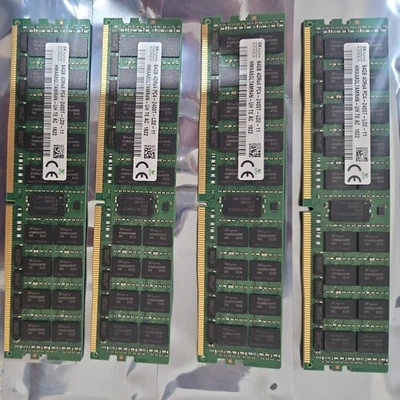 HPE SKhynix 64GB 4DRx4 PC4-2400T DDR4-19200 ECC LRDIMM RAM Memory - Image 1 of 2