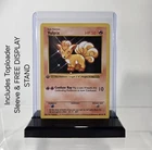 FREE ACRYLIC DISPLAY STAND 1st Edition VULPIX #68 Base Set  Pokemon LP TO MP