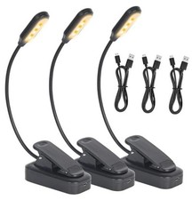 USB-C Rechargeable Book Light for Reading in Bed 3 Pack, LED Book Style 1