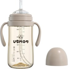 No-spill, Backflow prevention Sippy Cup with Straw, PPSU Learner Cup with Han...