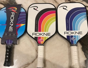 Pickleball Paddles New Set of 3 Classic Curve And Rok-Star Kids Paddle Rokne