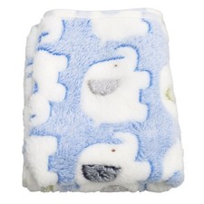 3Pcs Dog Blankets Double Side Coral Fleece Soft Cute Elephant Shape Print Thin