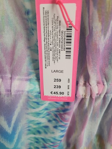 Ladies Multi Colour Print Kaftan Cover Up - Large - Accessorize -New With Tags - Picture 5 of 10