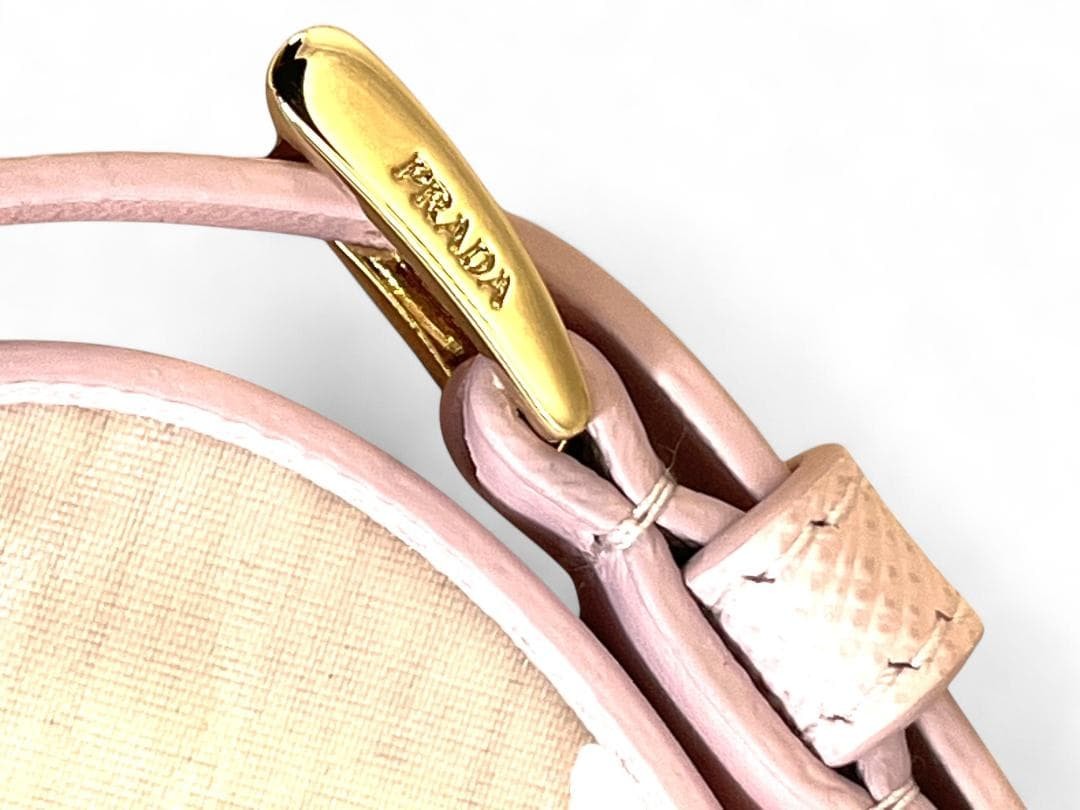 Prada Leather Key Ring Neck Strap Charm Pink thumbnail 2