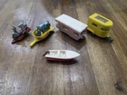 Lot Of 4 Matchbox Lesney Toy Trailers And 1 Tootsie Trailer