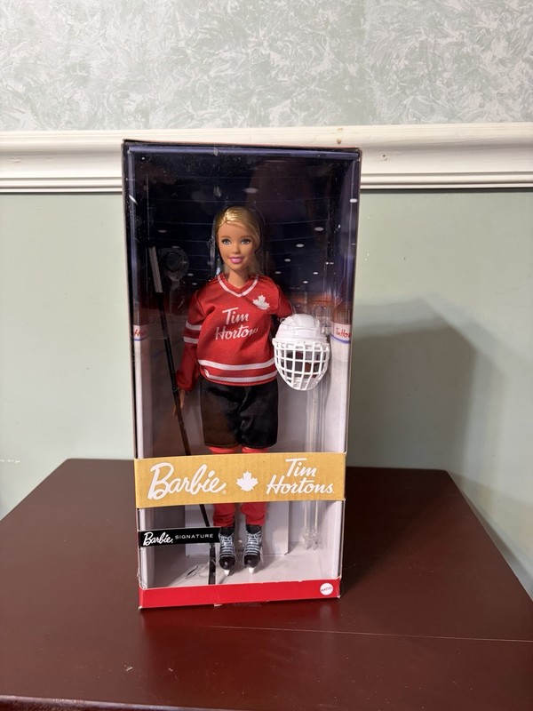 Barbie Tim Hortons Hockey Player Collectible Doll.  New In Box! Free USShipping
