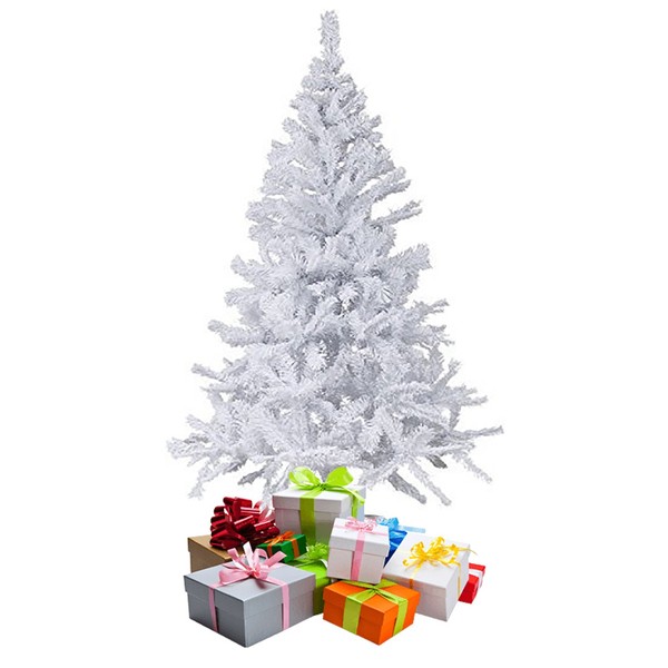 Weihnachtsbaum KüNstlicher Tannenbaum Christbaum 150 Cm Weiß Inkl StäNder-image