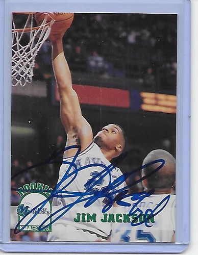 Basketball Card IP auto NBA JIM JACKSON 1993-94 Hoops Dallas Mavericks rookie