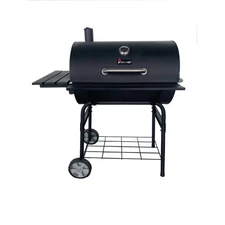 Grillfest 30in Barrel Charcoal Grill - 738sq in Black 738sq in