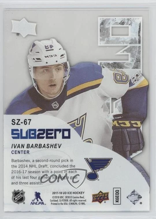 2017-18 Upper Deck Ice Subzero Rookie Ivan Barbashev #SZ-67 Rookie RC - Image 2 of 2