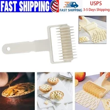 Pie Top Pastry Lattice Cutter Heavy Duty Dough Crust Cutting Roller Baking Tool