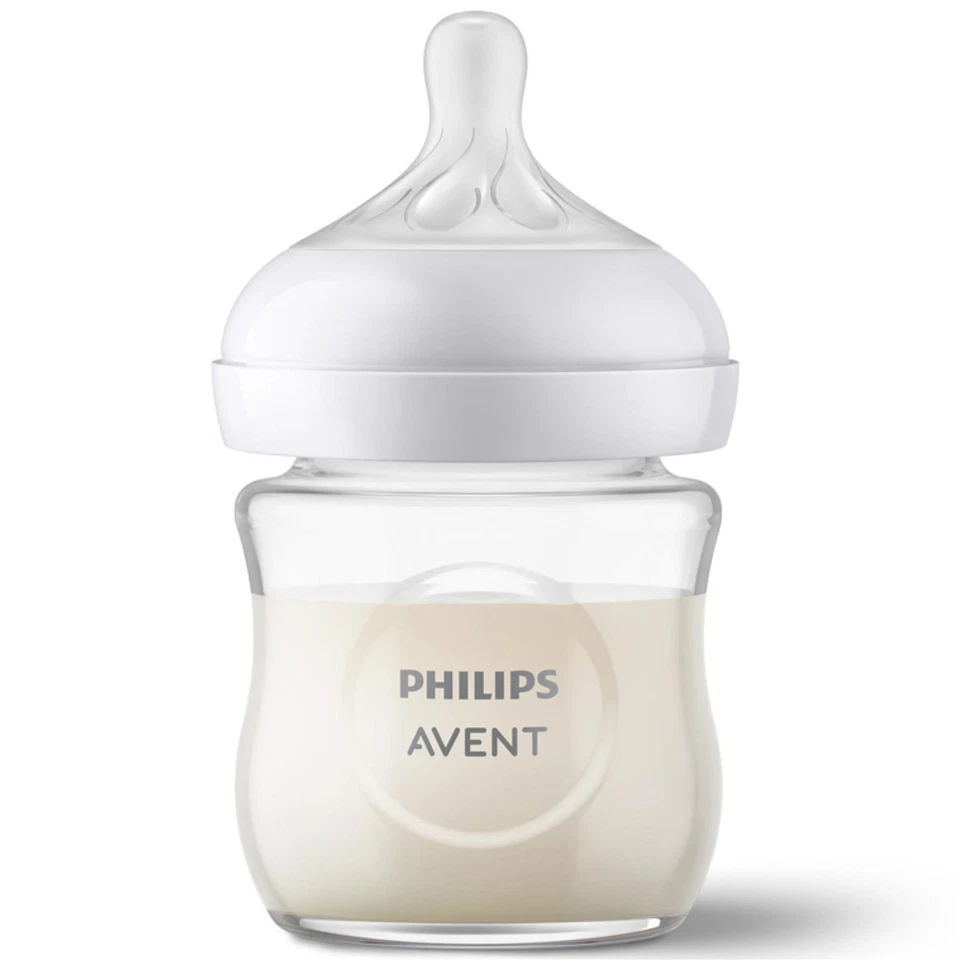 Philips Avent Natural Response 3.0 Glas Babyflasche 125ml Mit Fluss Nr. 2 Sauger - Bild 4 von 4