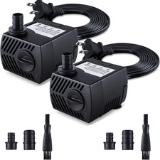 Fountain Pump, 2 Packs 80GPH 4W 300L/H Submersible Water Pump, Durable Outdoor