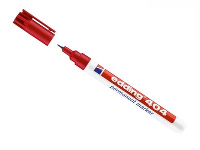 3x Edding 404 rot Permanentmarker Wasserfest marker red 0,75 mm Spitze