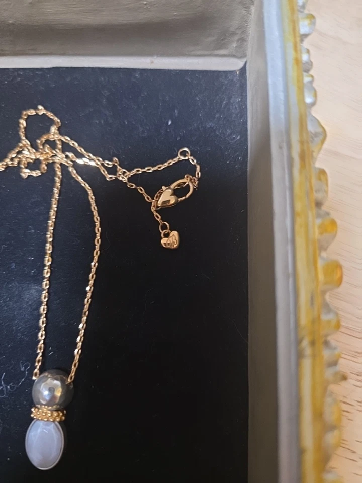 Collar Colgante Piedra Lavanda Tono Plata Y Oro Rosa Brighton Foto 3 de 3