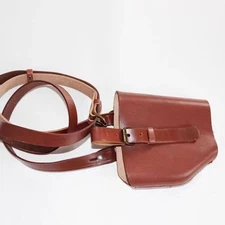 C96 Broomhandle Mauser Holster with Diagonal Leather Shoulder Strap