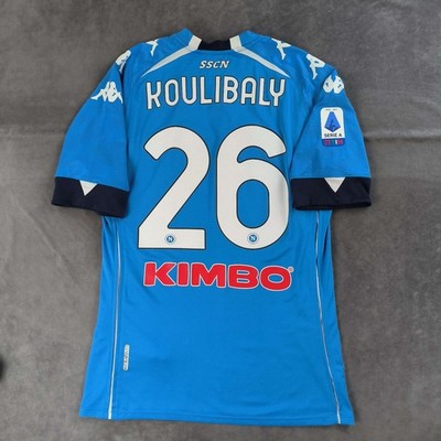 Napoli 2020-21 Kappa home Kalidou Koulibaly football jersey shirt size L