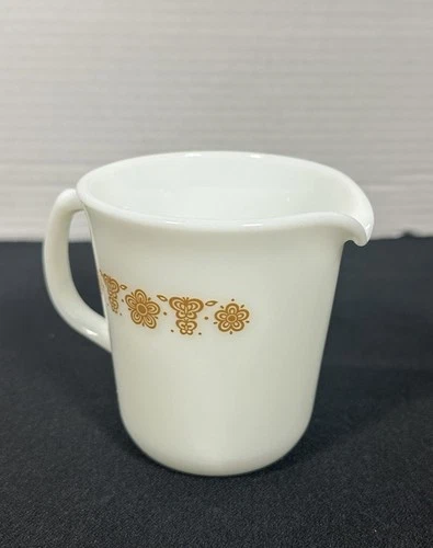Corelle BUTTERFLY GOLD Pyrex Creamer  Retired Pattern USA Vintage