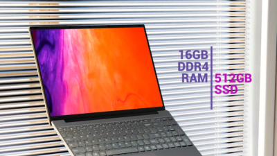 SANPTENT 16 inch Windows 11 Pro Laptop 16GB RAM 512GB SSD with 4