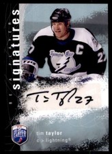 2007-08 UPPER DECK BE A PLAYER SIGNATURES TIM TAYLOR AUTO TAMPA BAY LIGHTNING