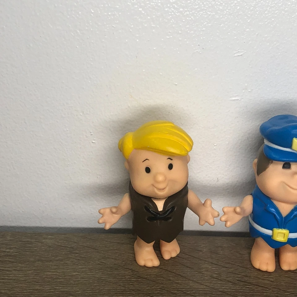 Lote 2 coleccionables de policía de Barney The Flintstone Kids Coleco 1986 The Flintstones Foto 3 de 4