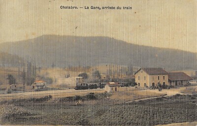 Old postcard 11 CHALABRE / LA GARE / canvas postcard / TRAIN