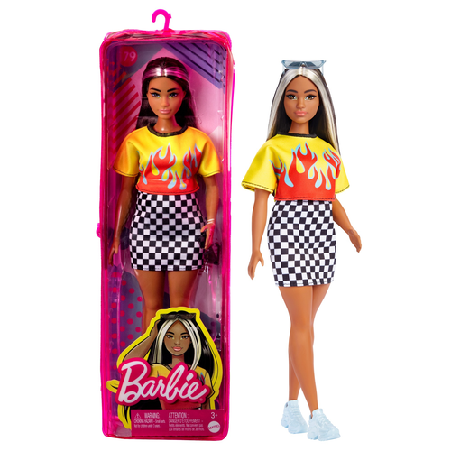 Fashionistas Barbie Doll #179 Curvy with Long Highlighted Hair - Picture 3 of 10