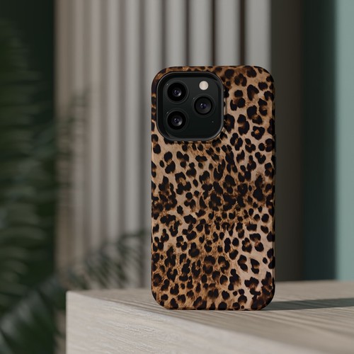 Funda resistente magnética con estampado de leopardo, cubierta de teléfono con estampado de animales, tecnología elegante - Imagen 145 de 161