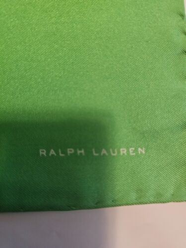 Ralph Lauren grünes Herren Einstecktuch 100% Seide Handmade in Italy - Bild 3 von 4