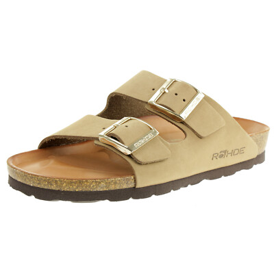 Rohde Alba Pantolette Damen Hausschuhe Sandale  565014 natur