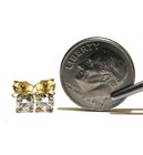 New 14k yellow gold .55ct I1 H Fancy prong round diamond stud earrings — photo 3