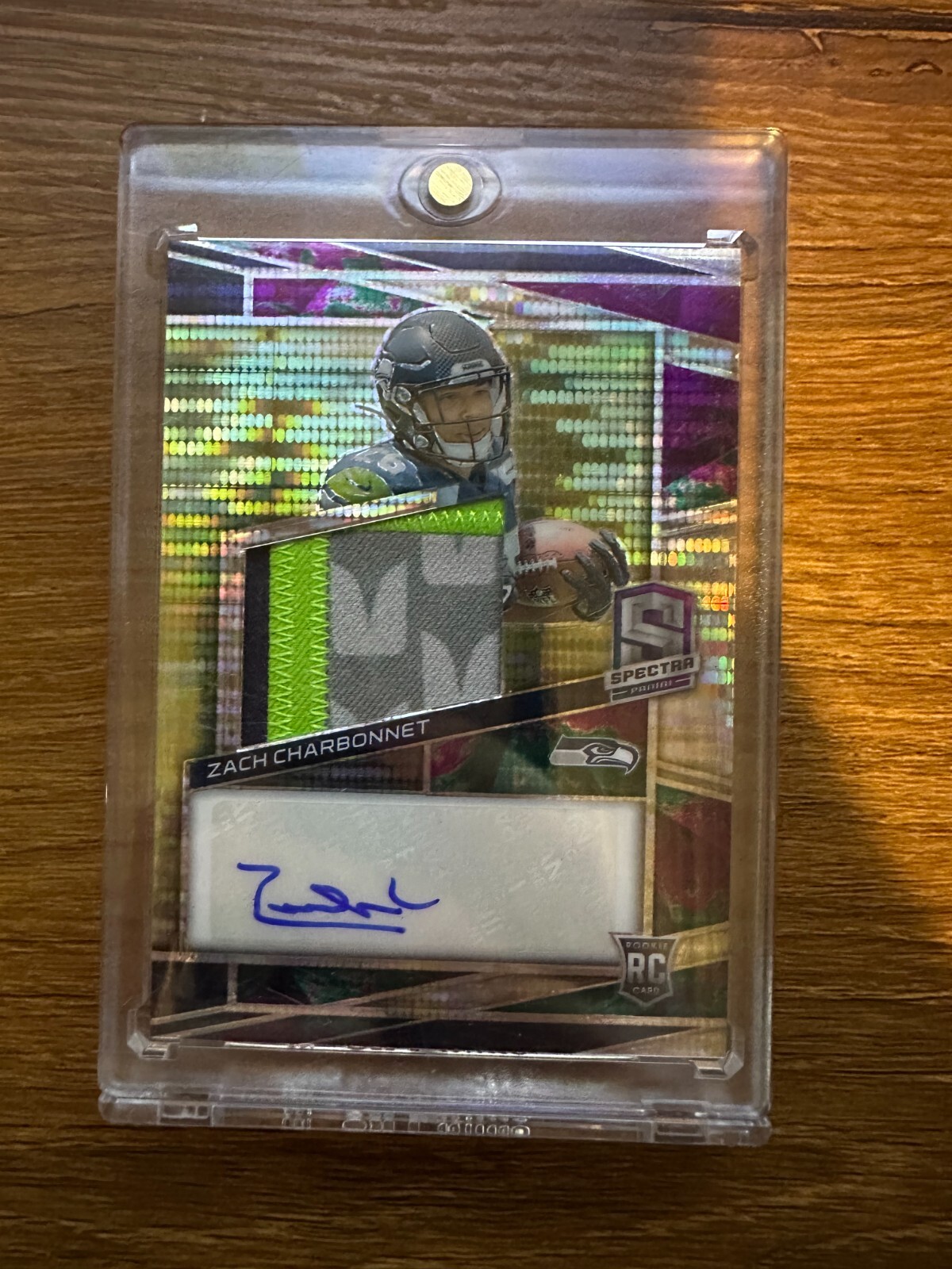 2023 Panini Spectra - Rookie Patch Autographs Zach Charbonnet #241 /99 (AU, MEM,