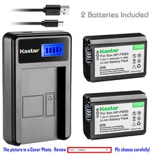 Kastar Battery LCD Charger for Sony NP-FW50 BCTRW  Sony ILCE-5100 Alpha a5100
