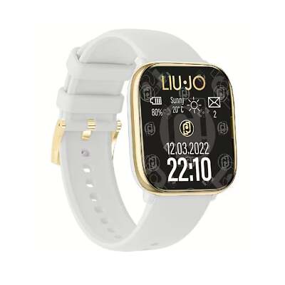 Smartwatch Damen LIU JO LUXURY VOICE RAINBOW SWLJ151 Silikon Weisse Golden