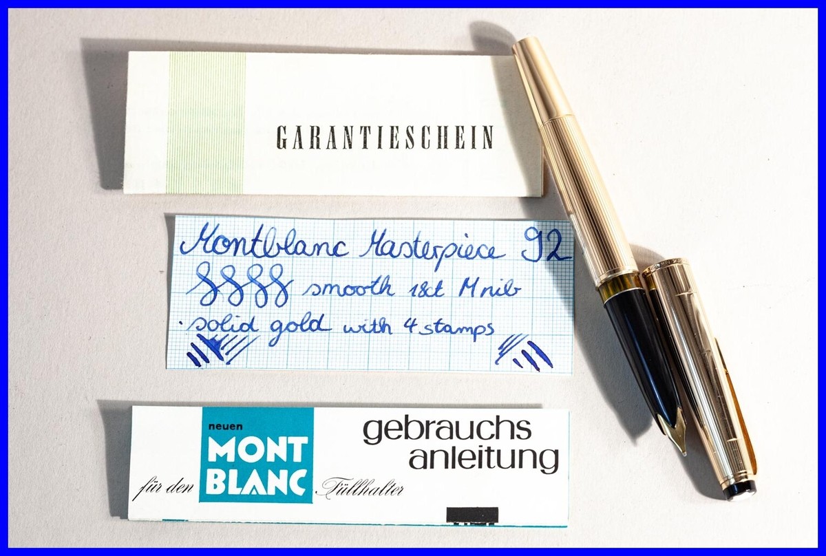 SOLID 585 GOLD N° 92 MONTBLANC MEISTERSTUCK Kolben Füller M 18C