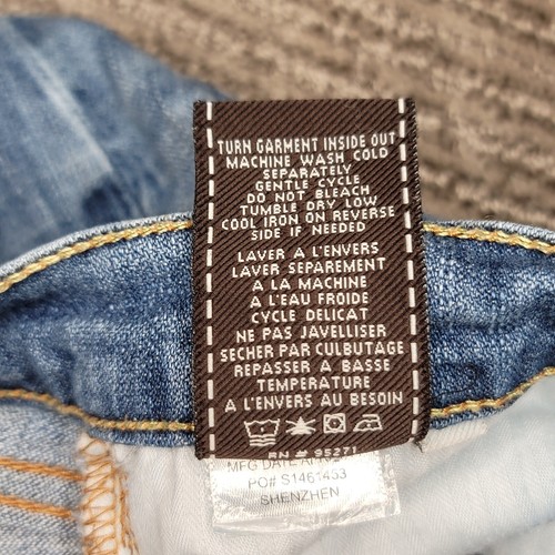 7 For All Mankind Size 12 Girls Jeans Josefina Skinny Boyfriend Blue Denim - Picture 7 of 10