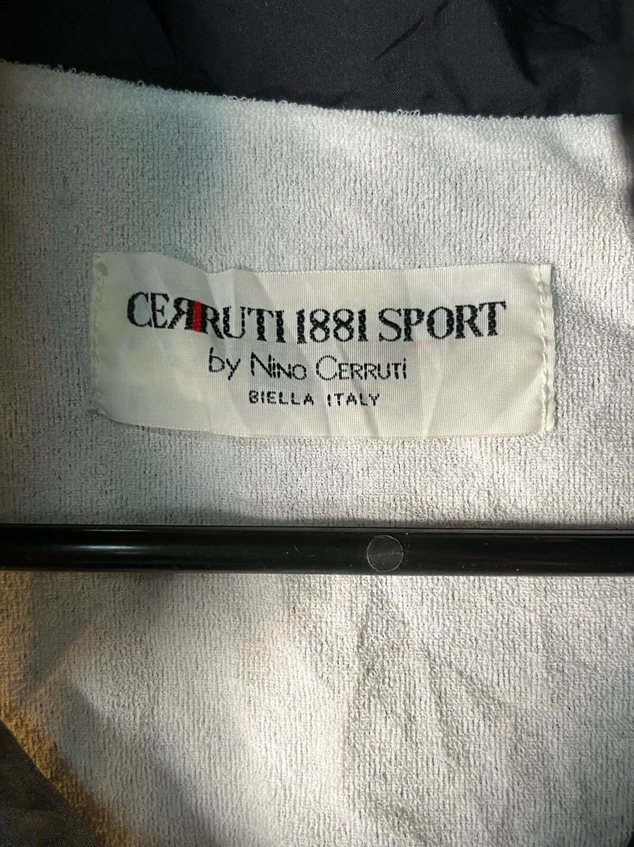 cerruti 1881 sport black windbreaker size large zip up jacket | eBay