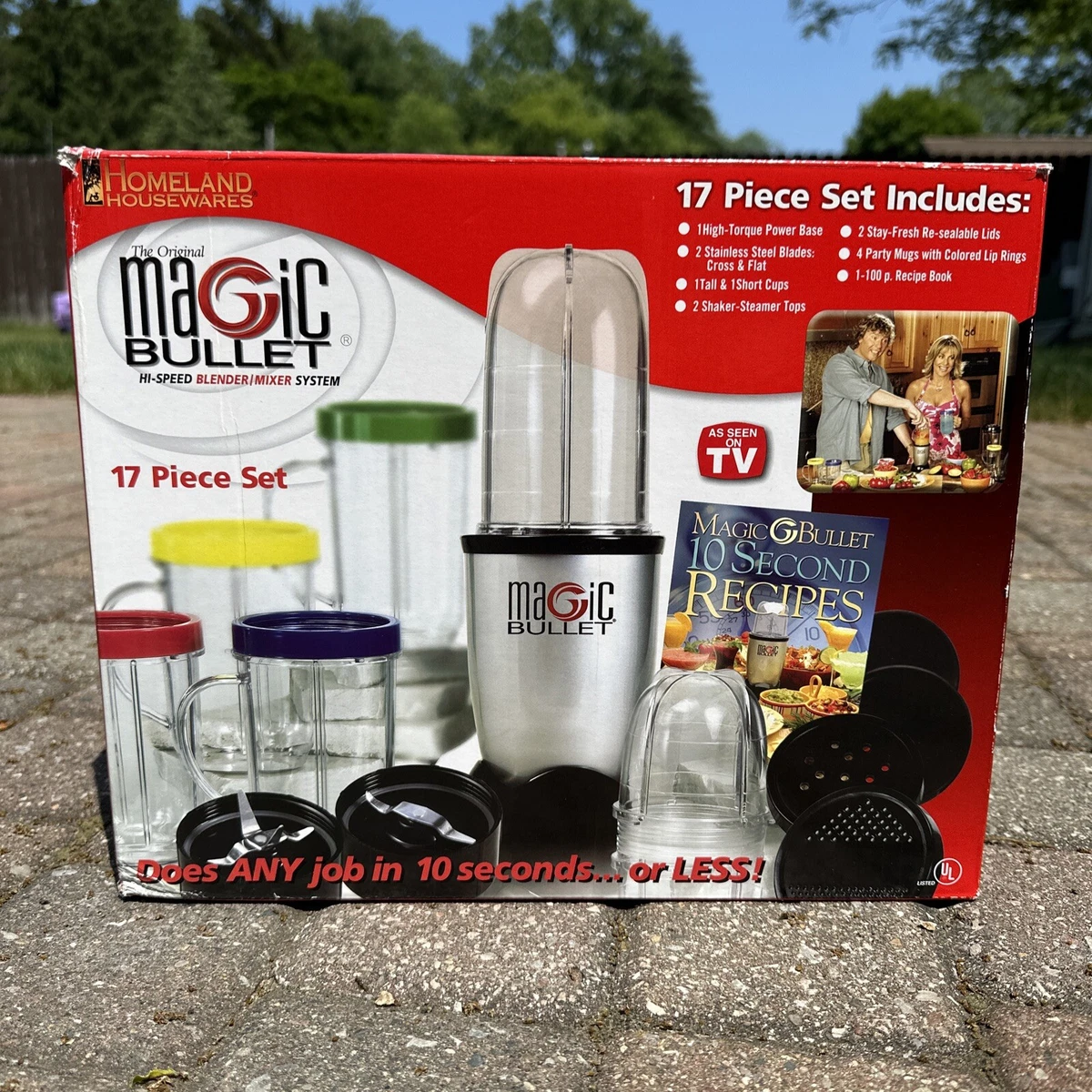 The Original Magic Bullet 17 Piece Set Hi Speed Blender Mixer System - New