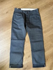 Hiut Jeans Co Grey Black Japanese Selvedge Work@ 34/32 Pristine Immaculate 96